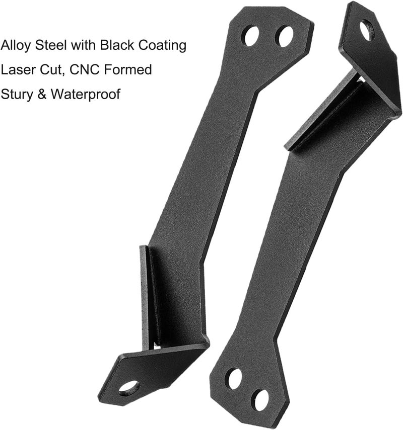 DarSeity 32" Upper Roof Windshield Straight Curved Light Bar Mount Brackets for Polaris RZR XP 1000 900 RZR-S 1000, No Drilling Required (32" Light Brackets) - Image 3